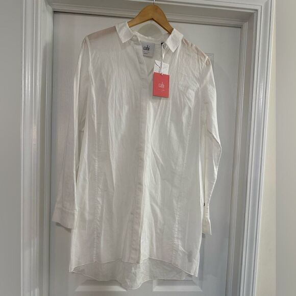 CAbi 5057 White The Vacation Shirt Small NWT - Picture 4 of 8